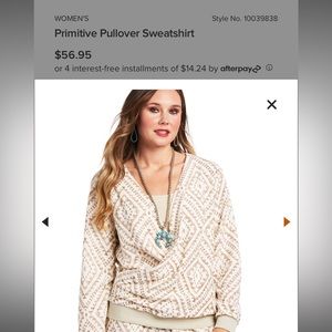 Ariat Women’s Primitive Pullover Sweater. Size large. Aztec print